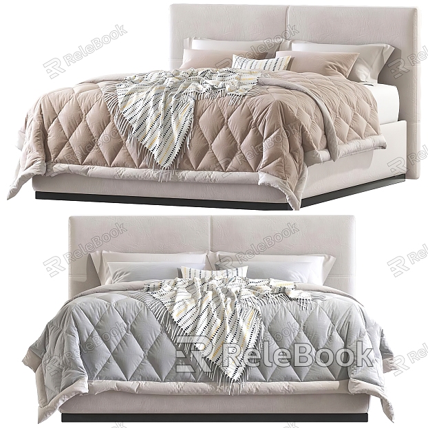 Double Bed Fabric Double Bed Bedding Pillows model