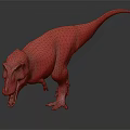 Detailed Tyrannosaurus Rex 3D Model With Open Mouth Sharp Teeth And Textured Skin