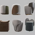Modern Sofa Stools With Various Stylish Designs And Different Color Options 3d model