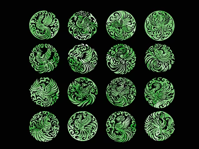 Phoenix National Tide Phoenix Elements Classical Phoenix Undead Bird King of Birds Firebird Color Phoenix Yu Pei Phoenix Tattoo Phoenix Decoration 3d model