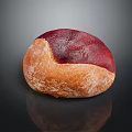 Vibrant Artisan Bread With Red Berry Glaze And Golden Crusty Surface