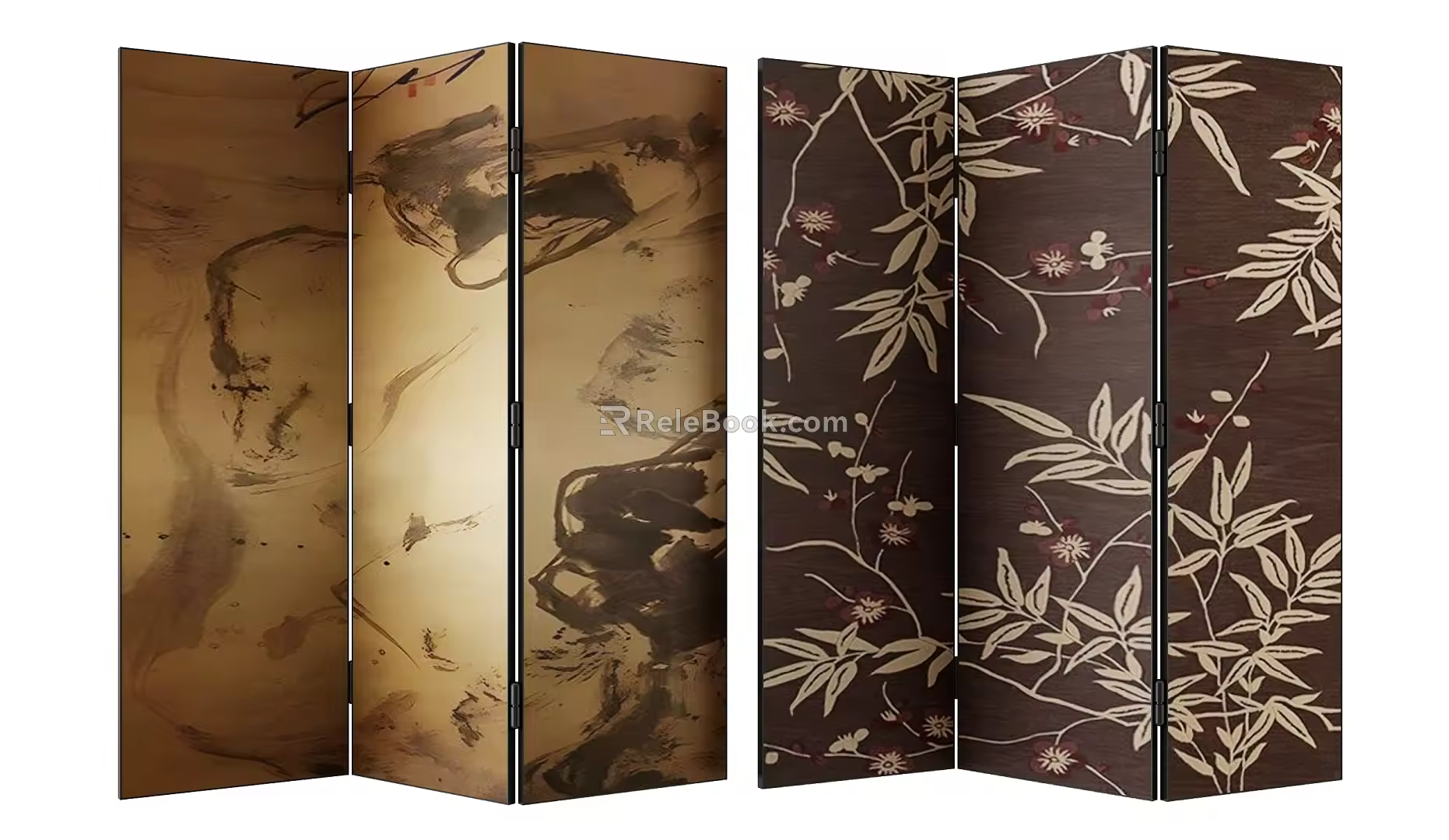 new chinese style screen 3d model