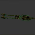 Rusty Metal Industrial Equipment With Coiled Springs Red Component And Mechanical Structure