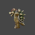 Bowser Game Character With Yellow Skin Horns And Metal Arm Armor Design