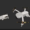 White Electronic Drones With Gold Propellers Small And Large Sizes