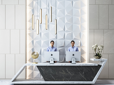 Modern reception desk model