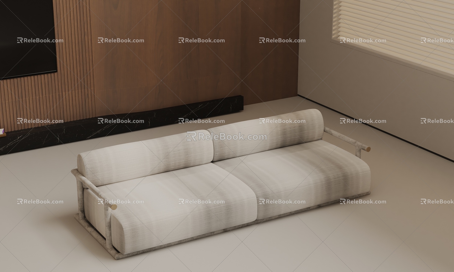 Three-seat sofa 3d model