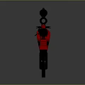 Red Assault Rifle with Black Scope Tactical Grip Magazine and White Graphics