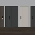Modern Interior Doors with Various Colors Minimalist Designs and Metal Handles