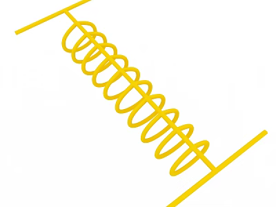 Yellow Spiral Commercial Equipment With Coiled Design For Business Use 3d model