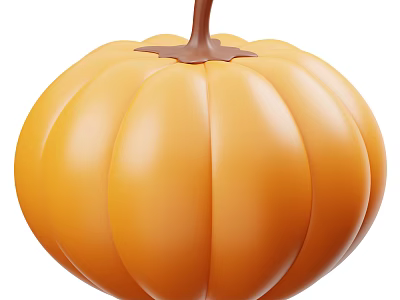 Fresh Whole Orange Pumpkin a Nutritious Vegetable for Healthy Culinary Recipes 3d model