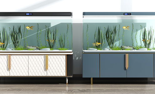 Modern Fish Tank Intelligent Landscape Fish Tank Aquarium 3d model