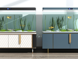 Modern Fish Tank Intelligent Landscape Fish Tank Aquarium 3d model