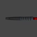 Tactical Weapon With Red Sharp Blade And Black Ergonomic Handle Design