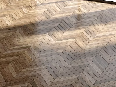 Classic Wooden Floor Components With Herringbone Pattern Natural Light And Texture 3d model