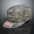 modern military cap camouflage cap police cap officer cap 3d model