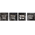 Four Black Dishwashers Modern Design With Interior Dishes And Stainless Steel Finish