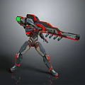 Mech Warrior Mech Soldier Machine Battlearm Mechanical Battlearm Machine Fighter Robot 3d model