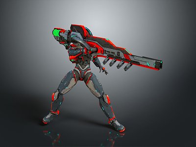 Mech Warrior Mech Soldier Machine Battlearm Mechanical Battlearm Machine Fighter Robot 3d model