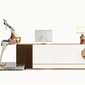 Modern reception desk 3d model