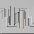Different Types of Metal Pipes and Fittings Including Elbow and Straight Components