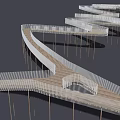 Modern Wavy Landscape Bridge Design With Flowing Curves And Scenic Outdoor View