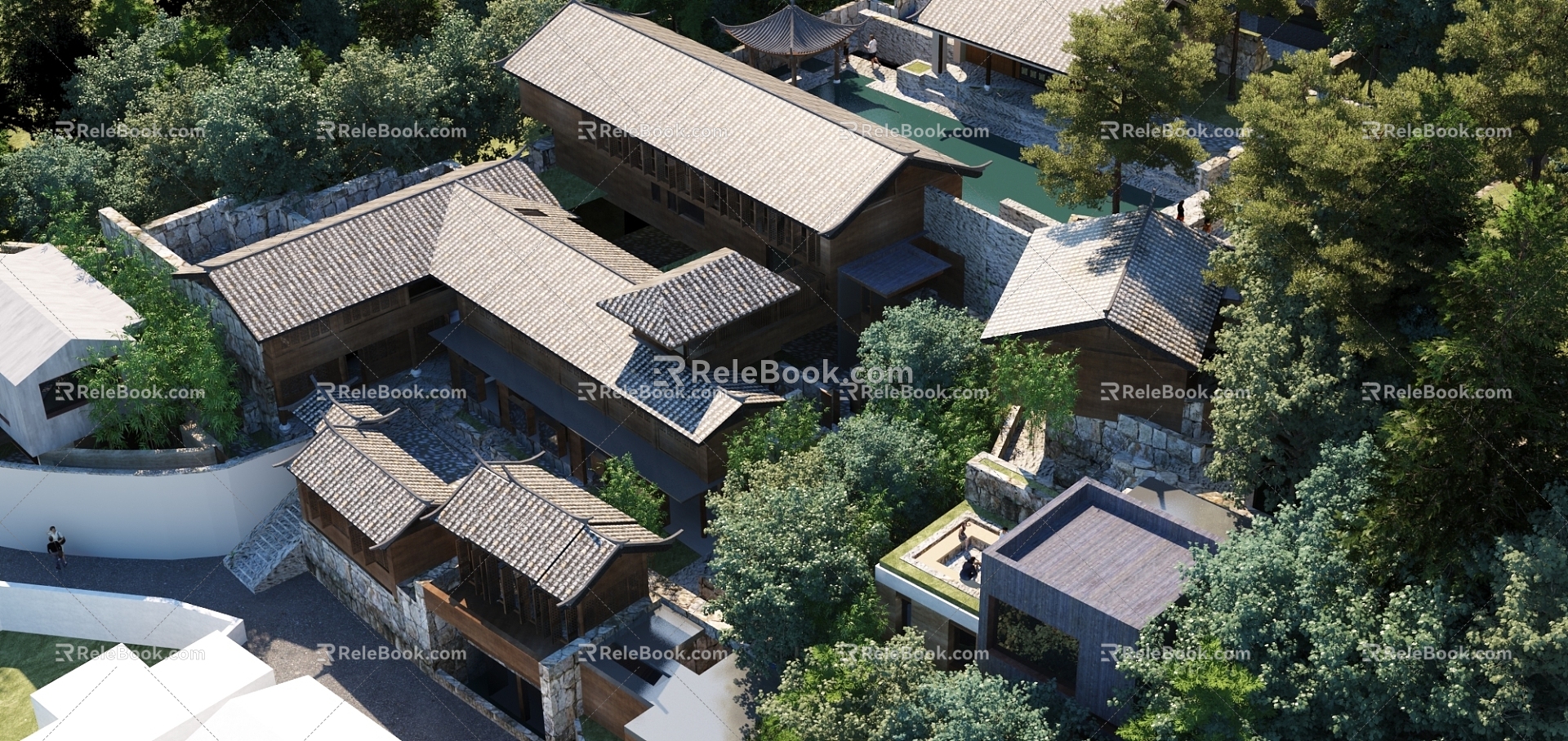 Chinese Homestay Hotel 3d model