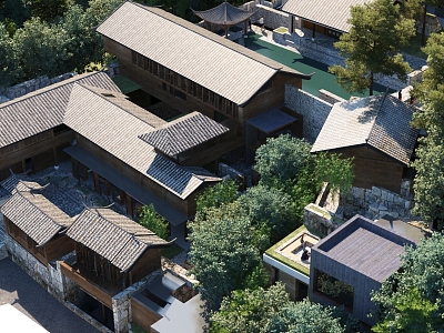 Chinese Homestay Hotel 3d model