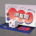 Roll It Fun Dice Game Display With Lucky Fortune Candy And Trendy Design