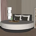 Modern Round Bed 3d model