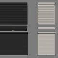 Black And Beige Roller Blinds With Modern Design For Home Decoration