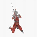 Samurai warrior knight 3d model