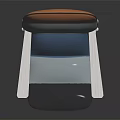 Modern Minimalist Chair With Multi Colored Backrest Seat And White Wooden Legs