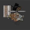 Scene Construction Components Featuring Metal Grill Plates Wires Coils And Hardware