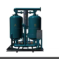 Industrial Twin Tank Air Drying Equipment With A B Vessels And Piping Structure