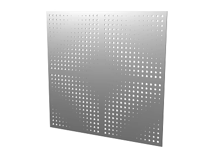 Square Perforated Metal Sheet With Uniform Small Hole Pattern Design 3d model