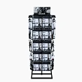 Modern Rotating Multi Tiered Display Rack For Retail Product Showcase 3d model