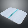 White Electronic Notebook With Spiral Binding Lined Digital Pages And Gray Background