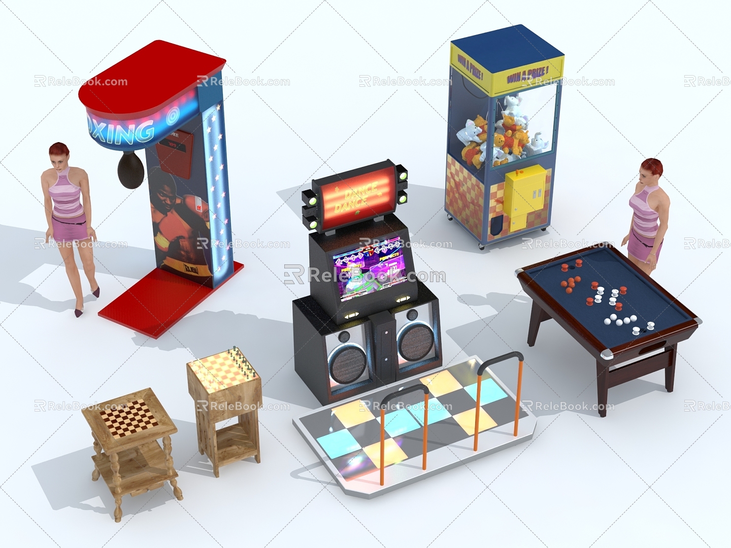 Sports Entertainment Equipment Game Table Chess Doll Machine Dancing Machine Boxing Game Machine Bar Entertainment Playground Equipment Desktop Game model