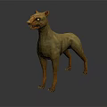 Mythical Creature Game Movie Character With Brown Yellow Skin Rough Texture Fierce Eyes Standing Pose