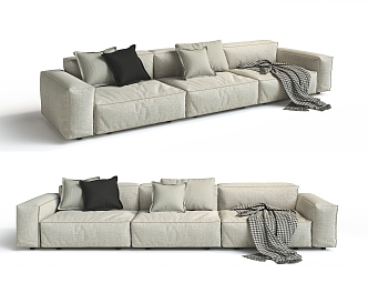 Modern Minotti three-seat sofa 3d model