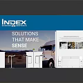 INDEX Modern Exhibition Booth With Blue White Decor Reception Desk Sofa Tables