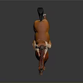 Person Wearing Traditional Feather Headdress Riding Brown Horse In Motion