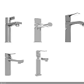 Various Modern Chrome Faucet Designs for Bathroom and Kitchen Sinks 3d model