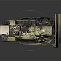 Vintage Military Bulldozer Model With Tracked Undercarriage And Star Insignia