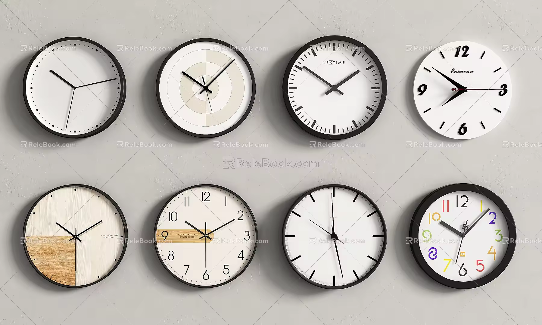 Modern clock wall clock 3d model