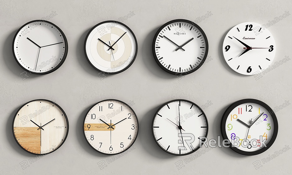 Modern clock clock wall clock model