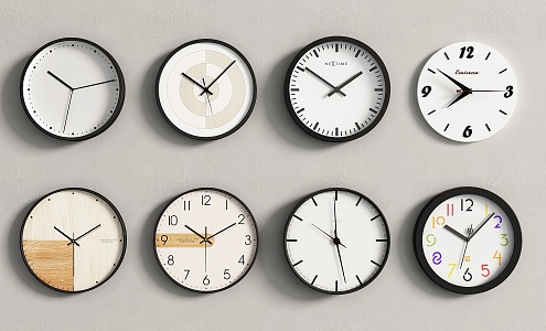 Modern clock wall clock 3d model