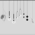 Modern Pendant Lights Featuring Various Sleek Contemporary Designs For Interior Lighting 3d model
