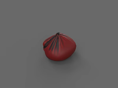 Low Polygon Garbage Bag Plastic Dirty Garbage Bag Trash Bin 3d model